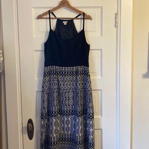 J. Crew Factory Black/White Maxi Dress